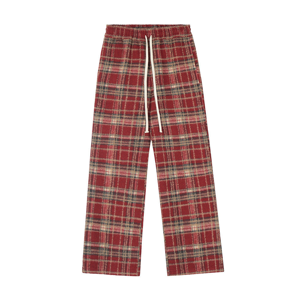 Men's Fashion Personality Plaid Casual Trousers