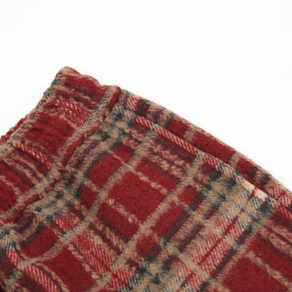 Men's Fashion Personality Plaid Casual Trousers