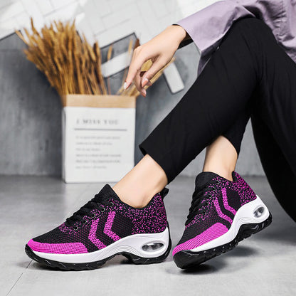 Women Air Cushion Heightening Breathable Outdoor Sports Shoes
