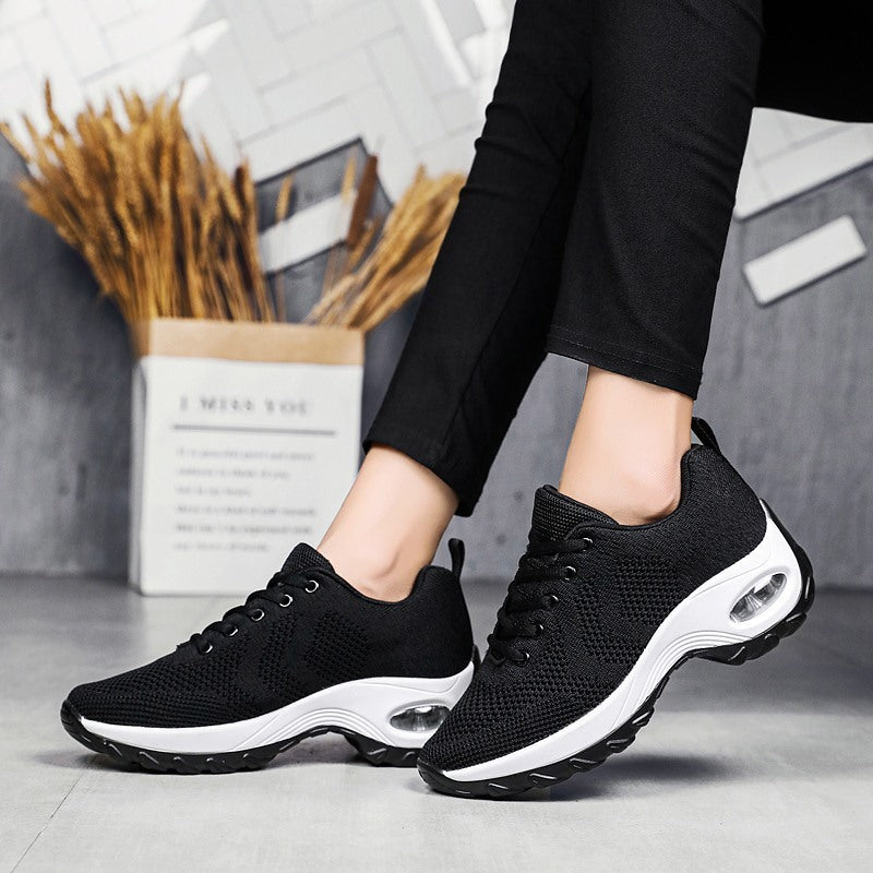 Women Air Cushion Heightening Breathable Outdoor Sports Shoes