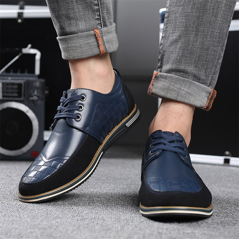 Autumn Men's Casual Shoes 46 Yards Large Size Lace-up Single Shoes