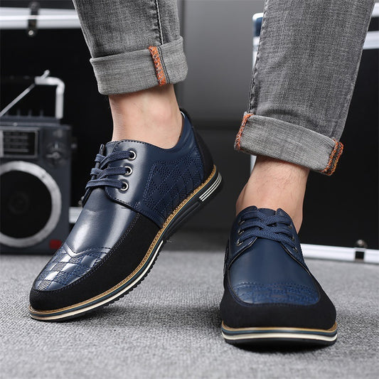 Autumn Men's Casual Shoes 46 Yards Large Size Lace-up Single Shoes