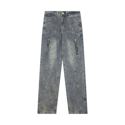 Men's Heavy Industry Wash Denim Trousers