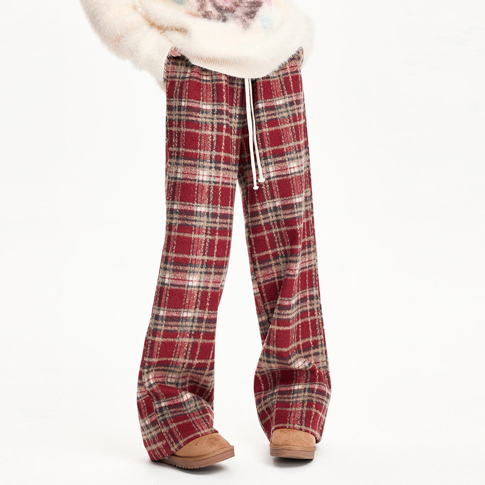 Men's Fashion Personality Plaid Casual Trousers