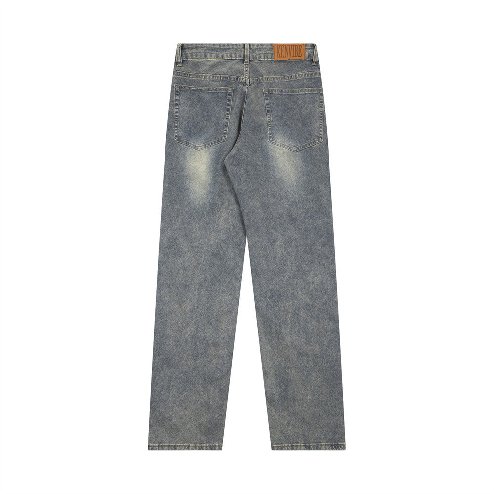 Men's Heavy Industry Wash Denim Trousers