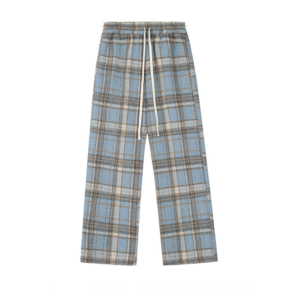 Men's Fashion Personality Plaid Casual Trousers