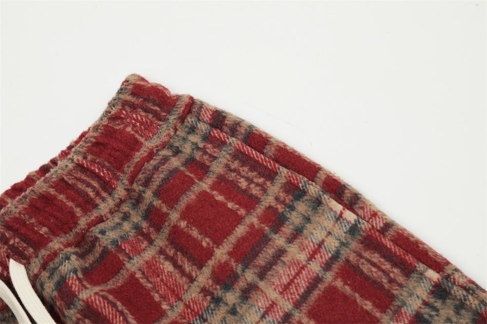 Men's Fashion Personality Plaid Casual Trousers