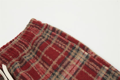 Men's Fashion Personality Plaid Casual Trousers