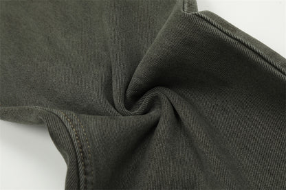 Men's Worn Denim Straight-leg Trousers