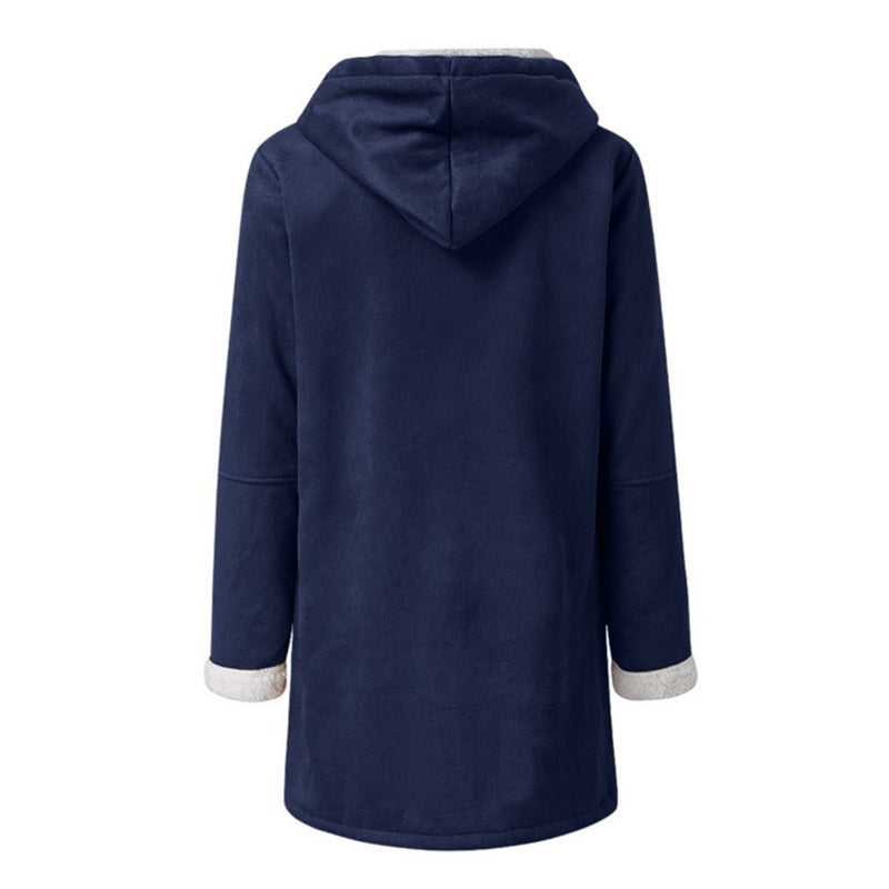 Winter Jackets For Women Sherpa Lined Jacket Women Duffle Toggle Coat Hooded Fleece Jacket