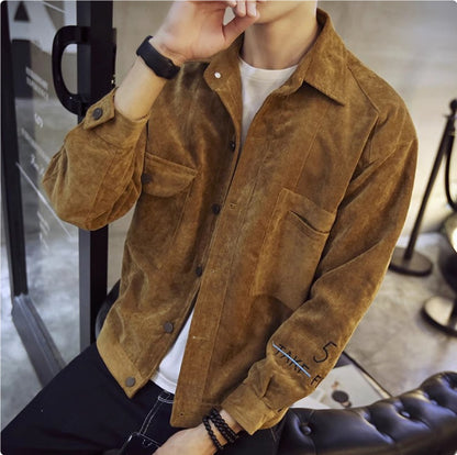 Jackets Men Single Breasted Pockets Leisure Slim Solid Simple