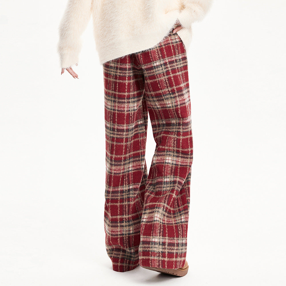 Men's Fashion Personality Plaid Casual Trousers